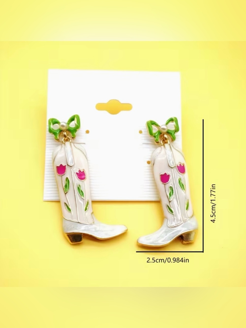 Western Cowboy Boot Earrings New Modern - Picture 4 of 7